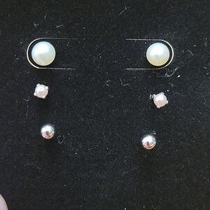 3 Pair 14k Earrings